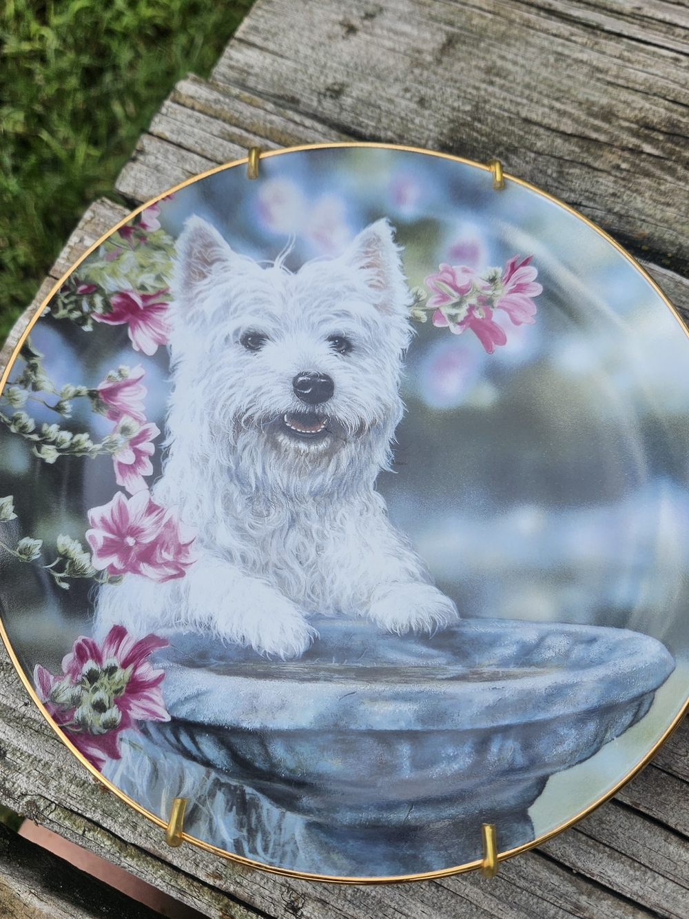 Danbury Mint "Standing Tall" West Highland Terriers By Paul Doyle 8 1/4" Plate